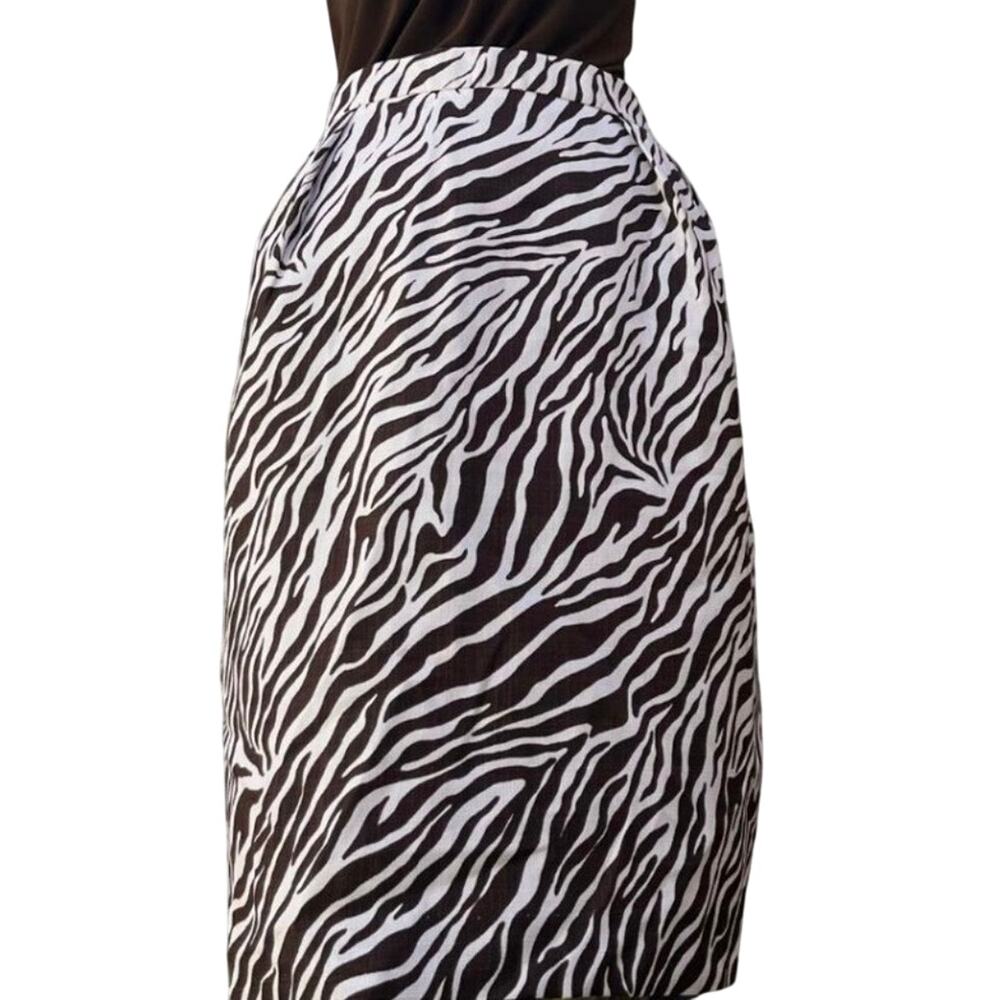 Attention Zebra Print Pencil Skirt Size 14 NWT Pockets